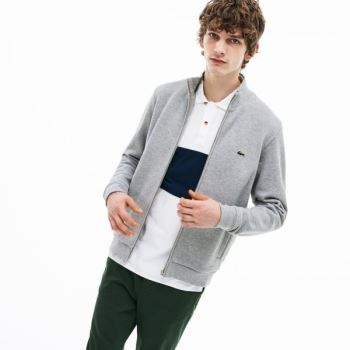 Lacoste Zip Fleece Sweatshirt - Mikiny Pánské Šedé | CZ-ywquBK